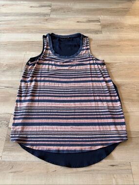 Harlowe & Graham Striped Navy Tank Top